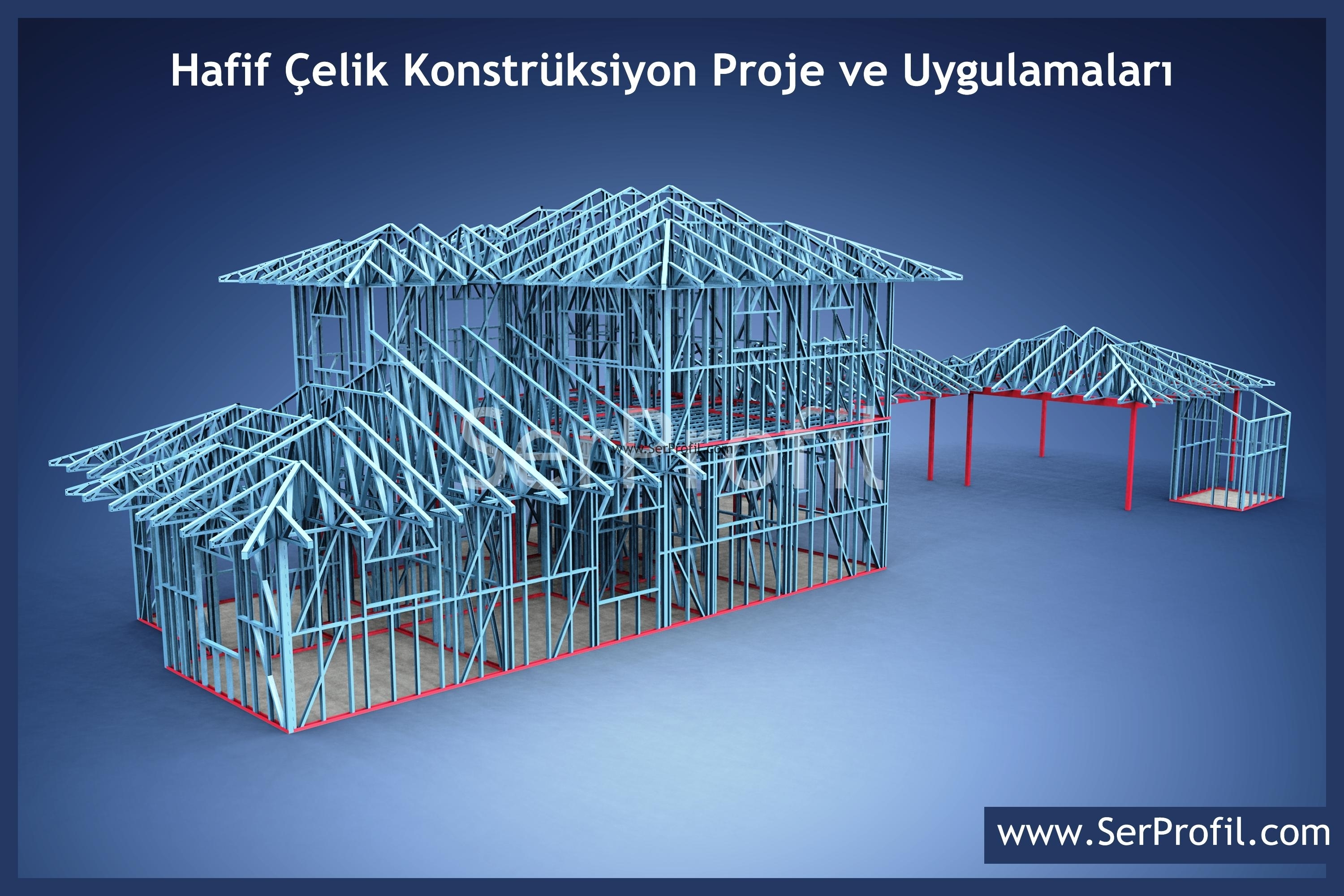 Hafif Çelik Galvaniz Profiller ile Ev Villa İskeleti Yapımı