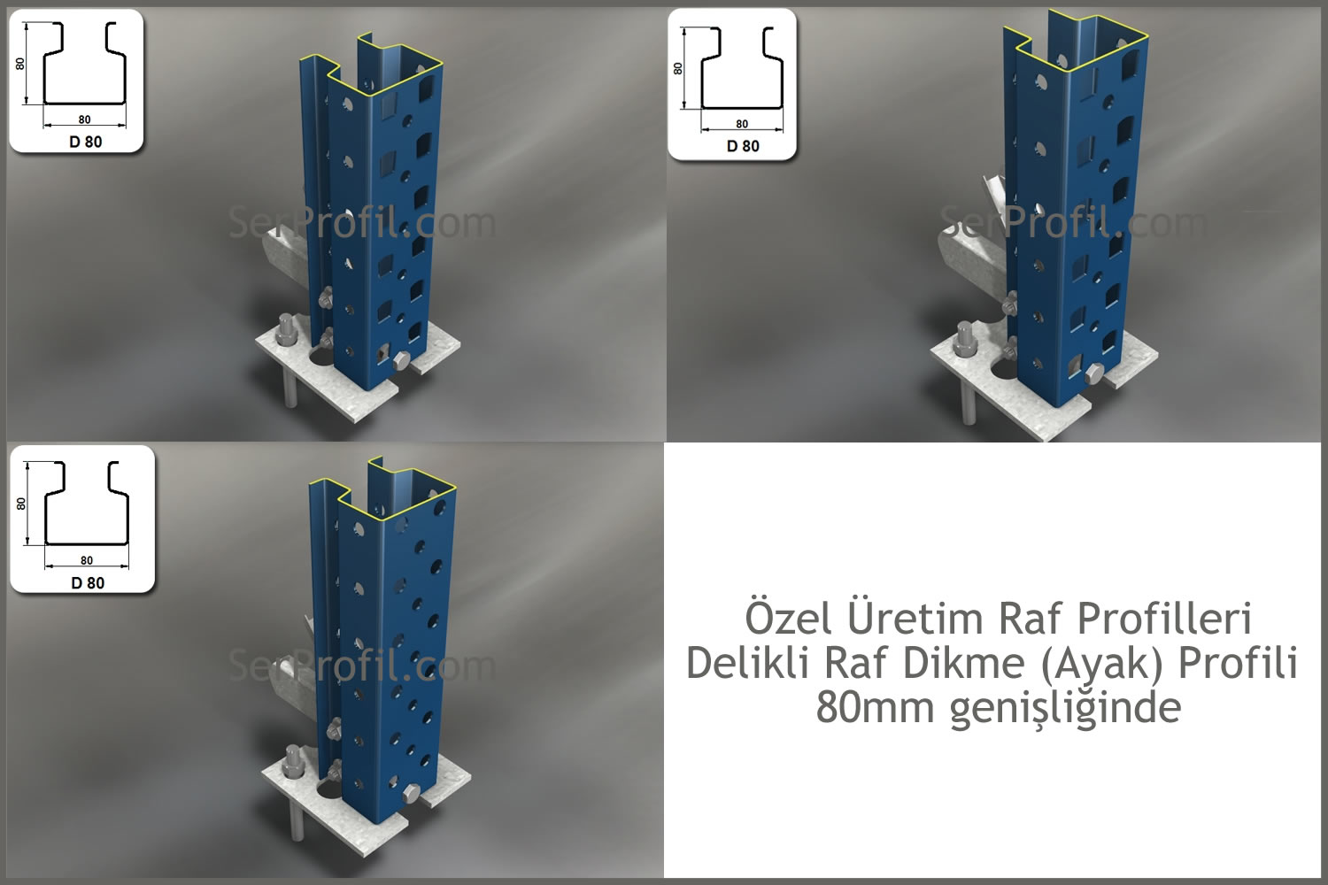 Delikli Raf Profilleri - Ayaklar